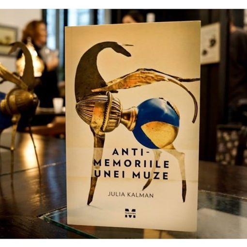 Anti-Memoires of a Muse, by Julia Kalman at the Book Launch, Artwork by Dan Botezan, Photo by Luna Popescu