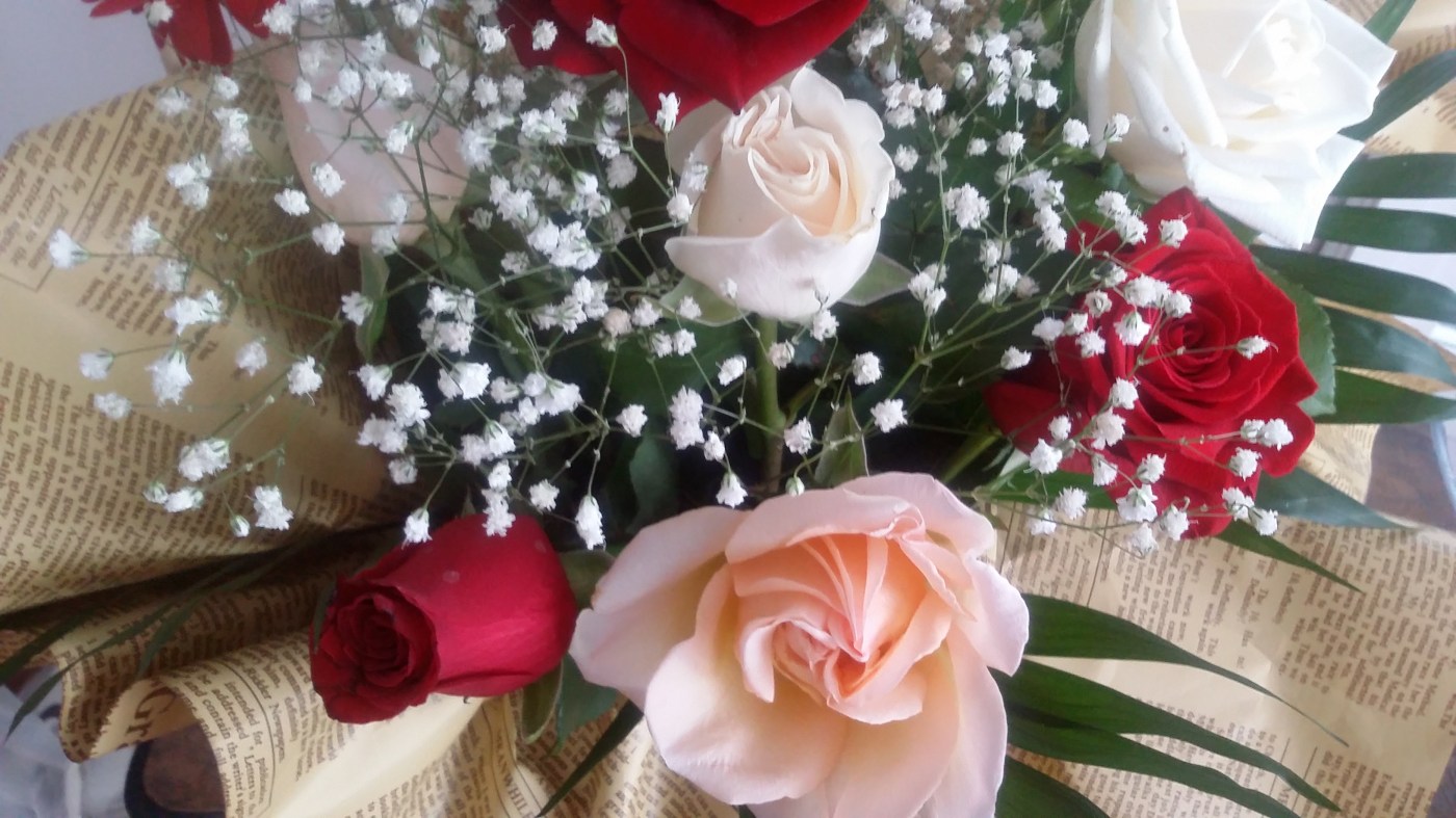 Special bouquet with roses