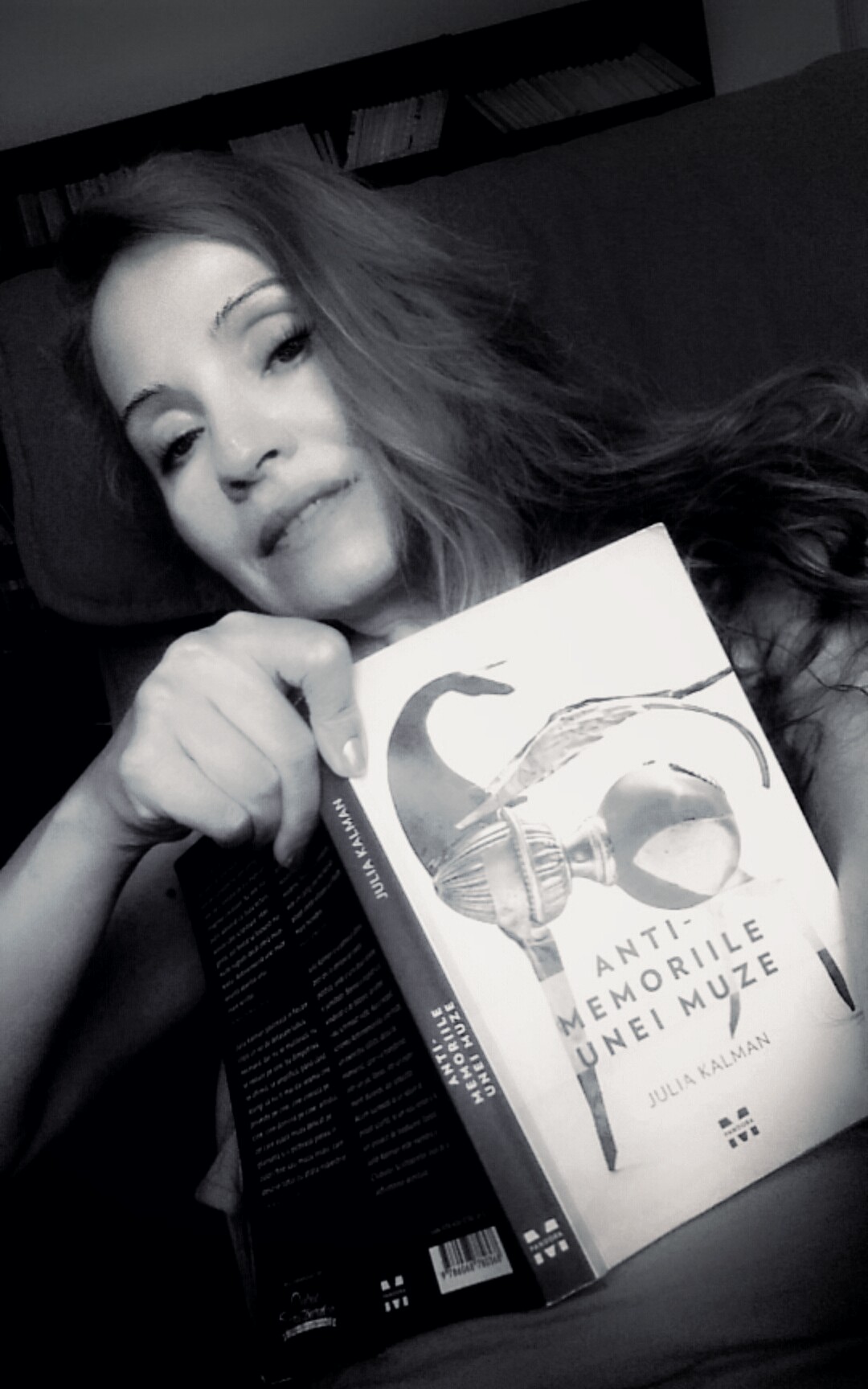 Snapchat Selfie . Grayscale Image. Photo by Julia Kalman.