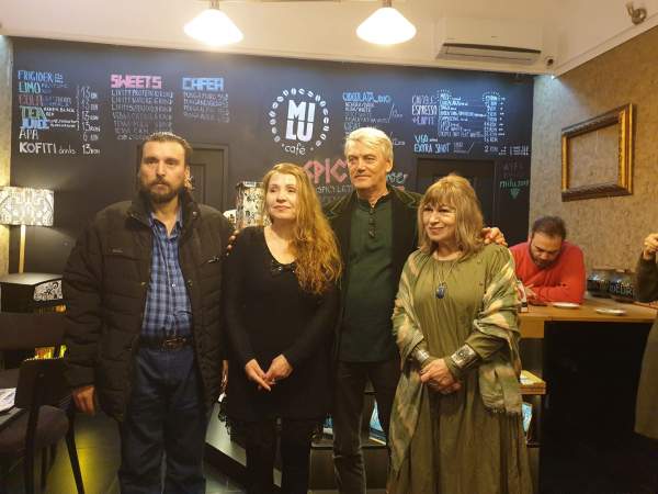 Group picture at the Art Exhibition, Milu Cafe