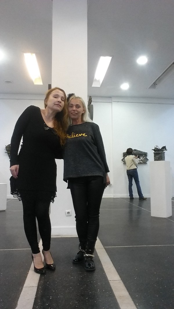 Fine ArtiValerie Blance (artist) and Julia Kalman (me) at the "Short Oriental Digression" Exhibition, February 2020