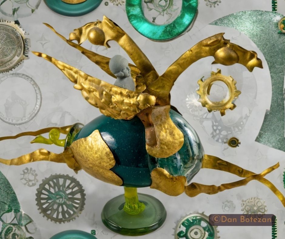 Steampunk interpretation of a decorative art object by fine artist Dan Botezan, created by Julia Kalman