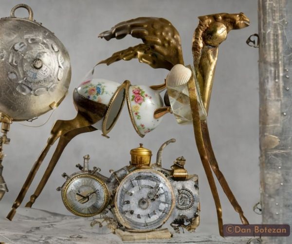 Steampunk interpretation of a decorative art object by fine artist Dan Botezan, created by Julia Kalman